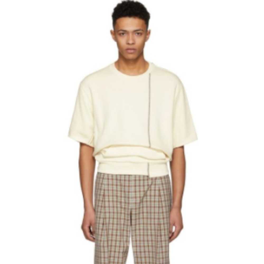 3.1 PHILLIP LIM Re-constructed Sweatshirt NWOT - Picture 3 of 10